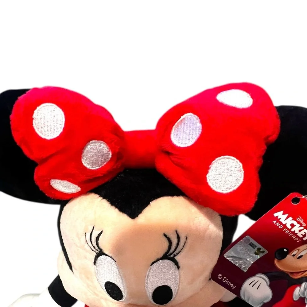 NWT-Disney Minnie Mouse Plush, wearing a Red Dress w/White Polka Dots, 12 inches - Picture 7 of 7